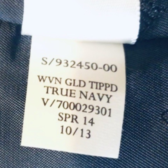 Banana Republic Blazer 14 True Navy Gold Trim Zip Front Woven Jacket Career - Picture 16 of 16